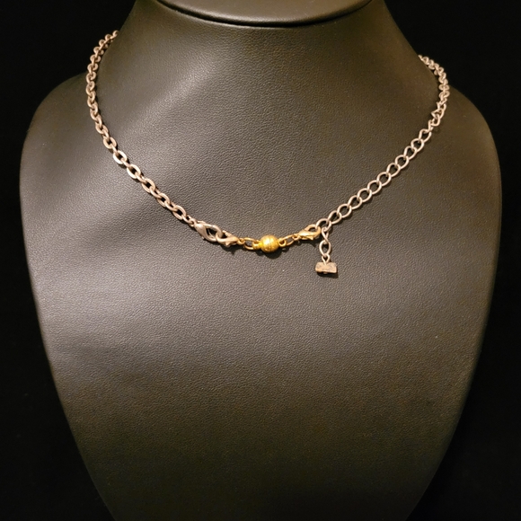 Estate Stone, Glass & Shell Charm Dangle Necklace - Picture 6 of 6